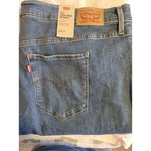 NEW Levi's 721 High Rise Skinny Medium Wash Denim Jeans Women Plus 24 24W M NWT